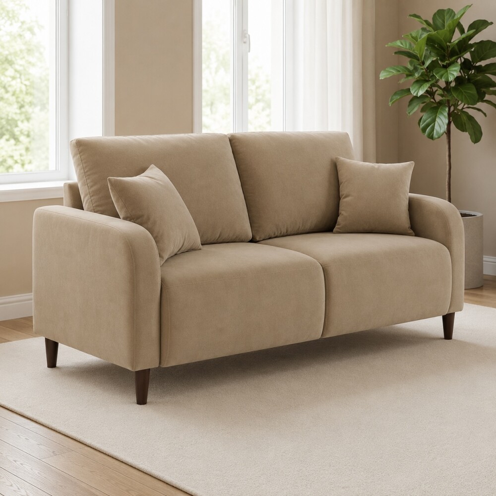 CONJUNTO SOFÁ SILLÓN SCOTT LIVING 2 CUERPOS + 3 CUERPOS BEIGE