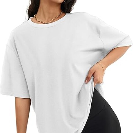Camiseta oversize lisa Blanco