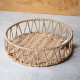 Bandeja centro de mesa 30x6 cms fibras naturales NATURAL