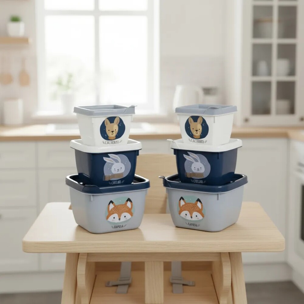 Set x3 tupper diseños conejo