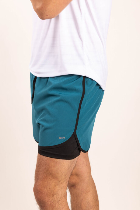Short con calza interna Verde petróleo