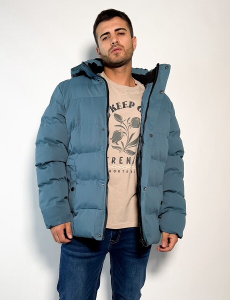 Parka abrigada con capucha desmontable Simba Azul