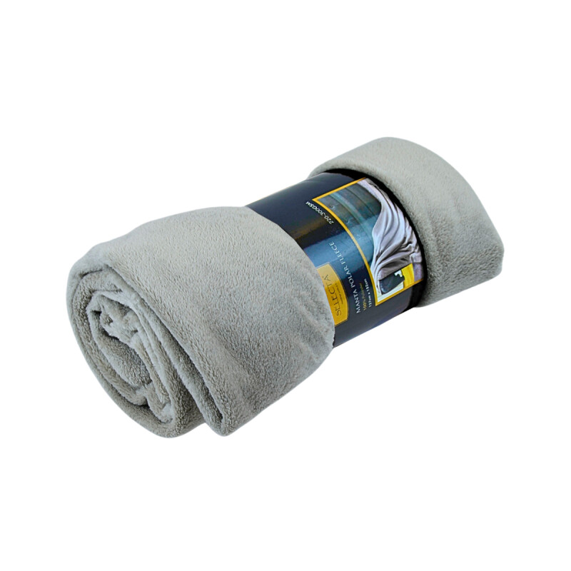 Manta polar Fleece 1 plaza 127x152 cm GRIS CLARO