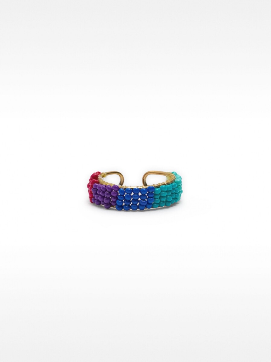 Anillo Con Abalorios - multicolor 
