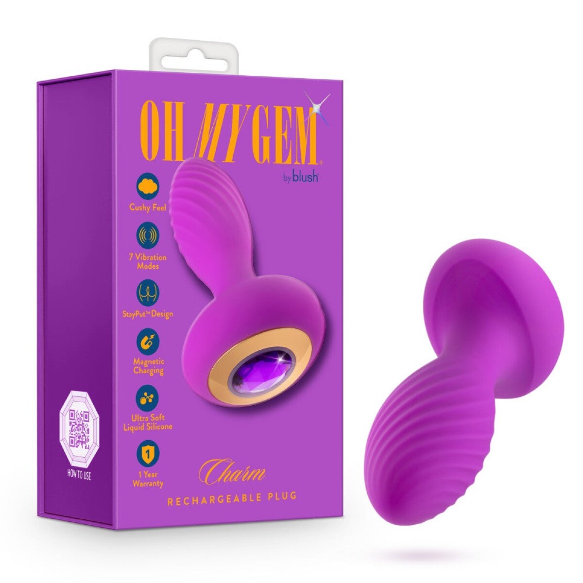 Plug Anal Vibrador Charm Oh My Gem 