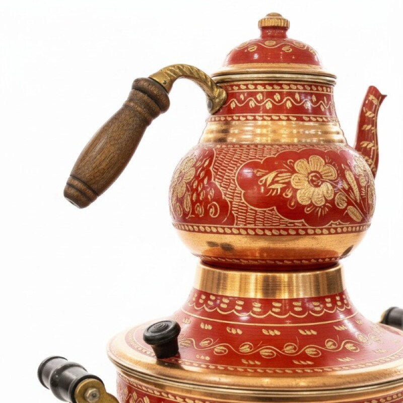 Samovar labrado azul Rojo