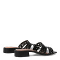 Sandalias de Mujer Bottero Cuero Calado Negro