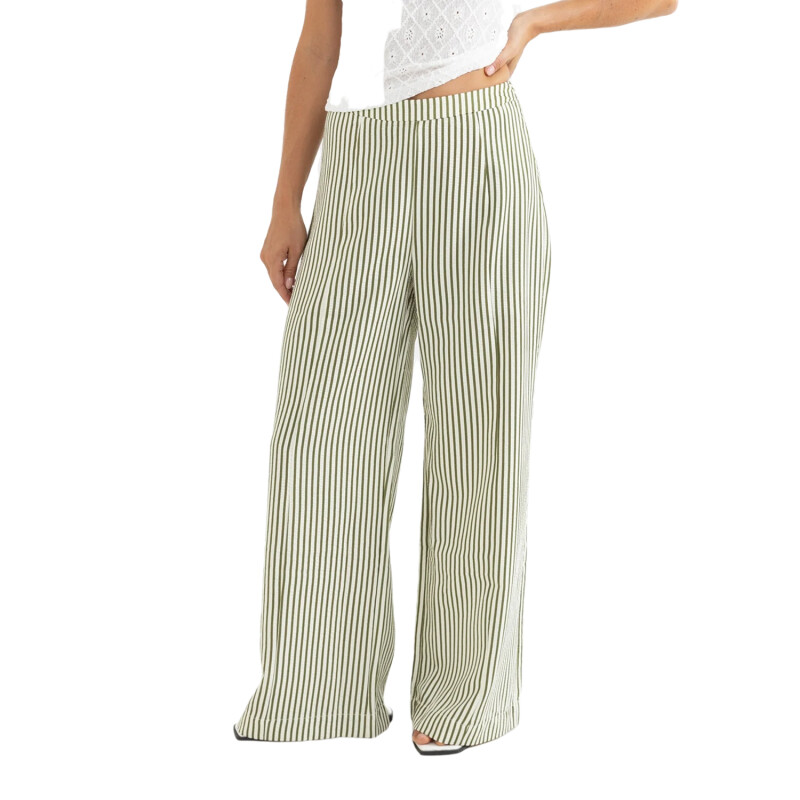 Pantalon Rhythm Cove Stripe Wide Leg - Verde Pantalon Rhythm Cove Stripe Wide Leg - Verde