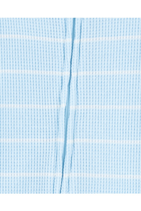 Pijama térmico una pieza de algodón, con pie, celeste Sin color