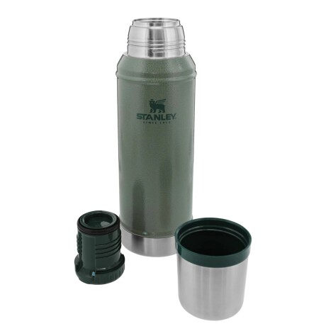 Termo Stanley Classic sin asa 940ml con tapón cebador Verde