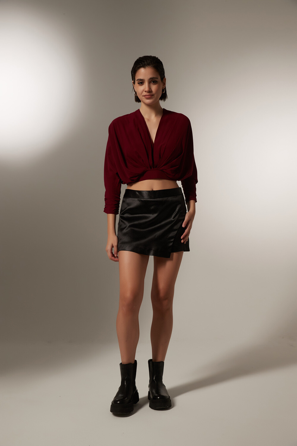 Blusa Wentu Bordeaux Oscuro