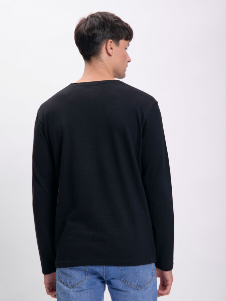 Remera textura Negro