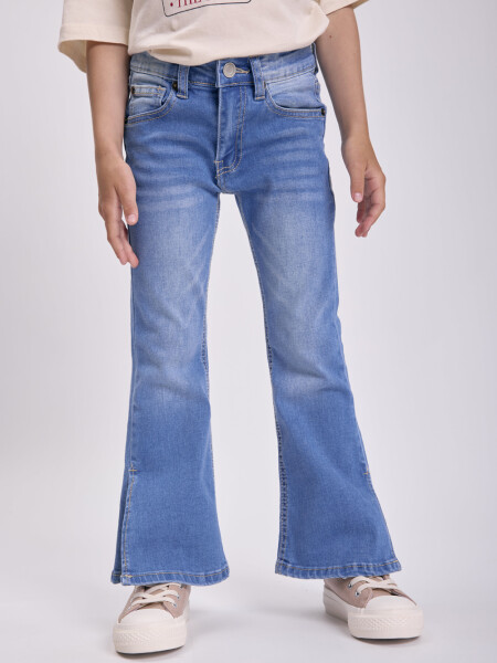 Pantalón jean flare Azul