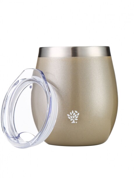 Set Acero 1Lt. Mate con Tapa Plata