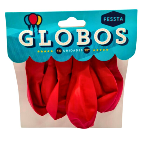 Globos X10 Tamaño R12 Rojo
