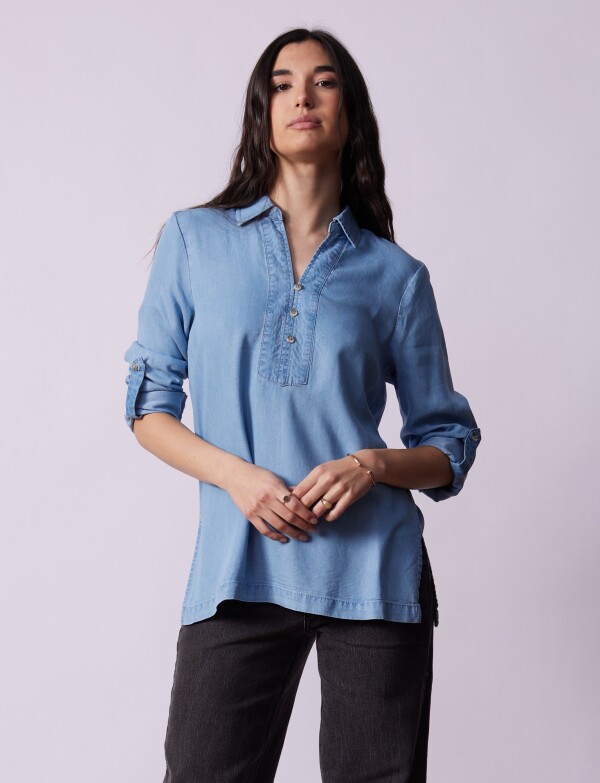Blusa Lyocell JEAN CLARO