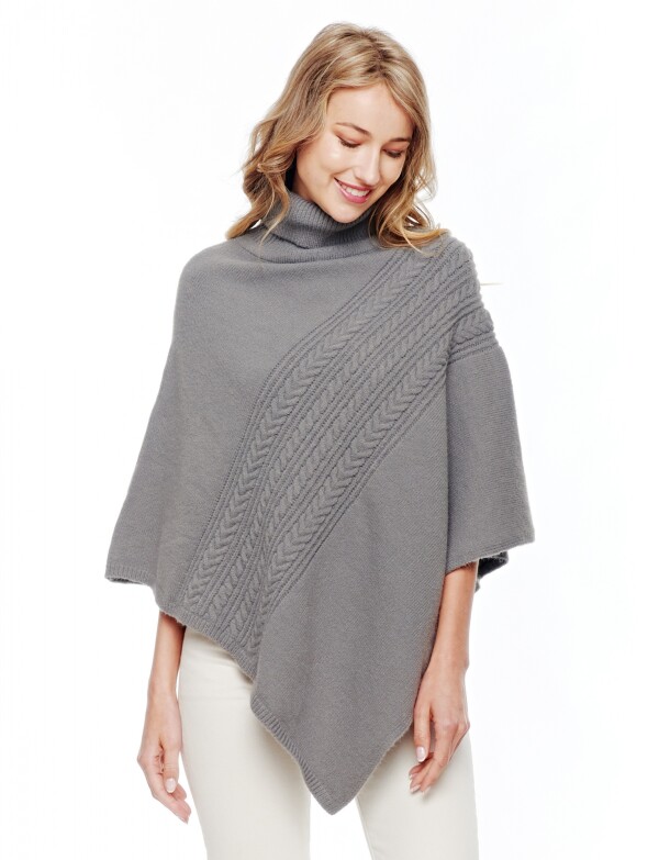 Poncho Trenza GRIS