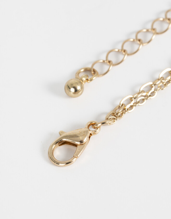 Pulseras Flexibles Con flores Pulsera Flexible Layer Flor - Dorado