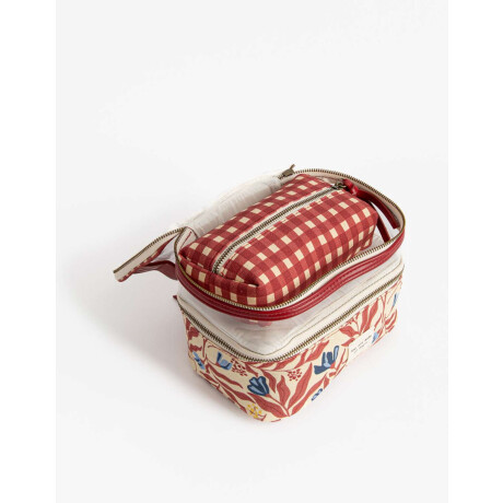 Set De Portacosméticos Rojo Medio