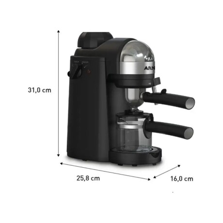 Cafetera Espresso Mini Arno | Con boquilla de vapor | Color negro. Cafetera Espresso Mini Arno | Con boquilla de vapor | Color negro.