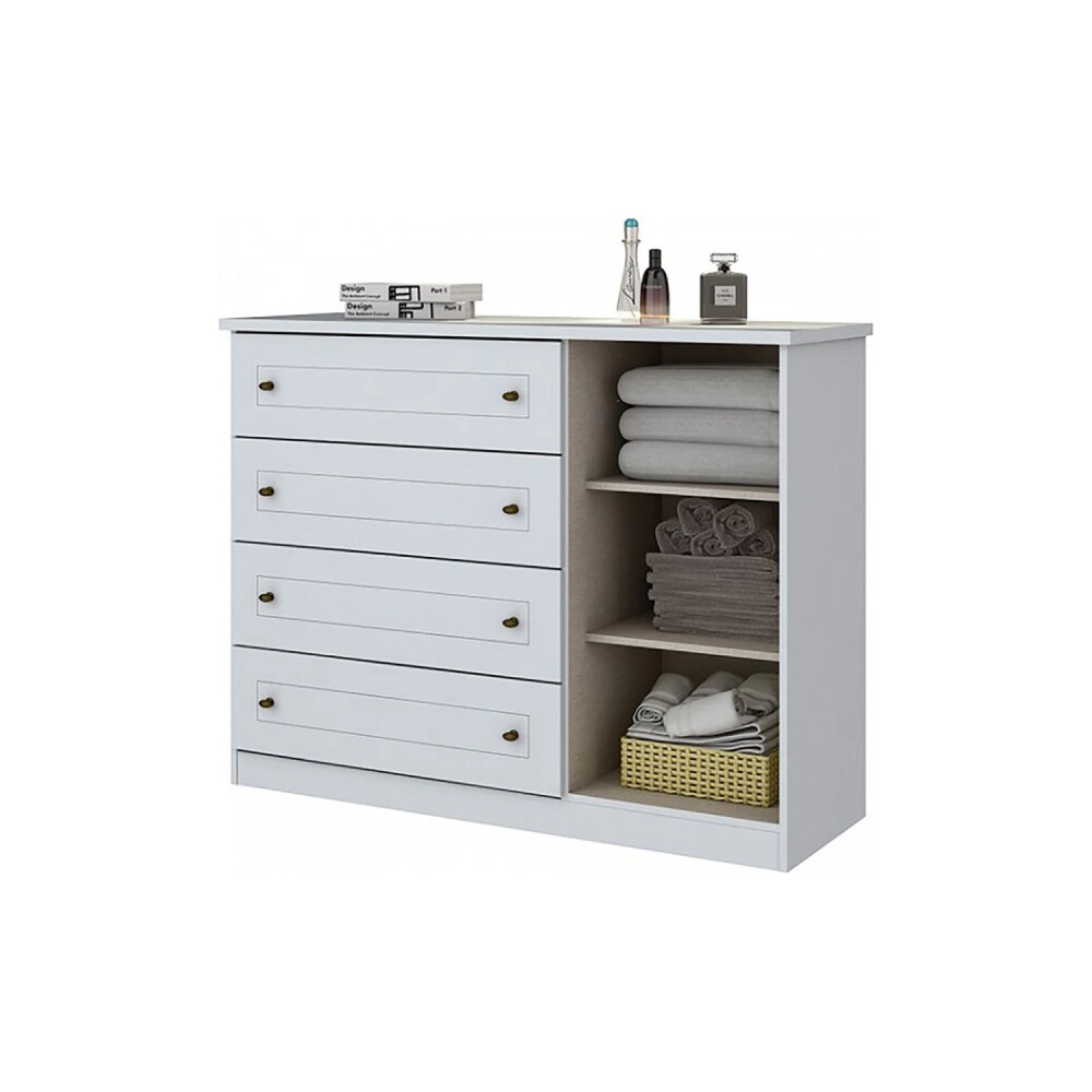 Cómoda - 4 cajones 1 Puerta - Blanco Cómoda - 4 cajones 1 Puerta - Blanco