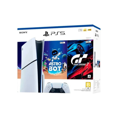 Consola PlayStation 5 C/Lectora Astro Bot y Gran turismo 7 Blanco/Negro