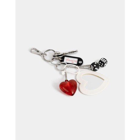 Llavero Y Charm Multidijes Plateado