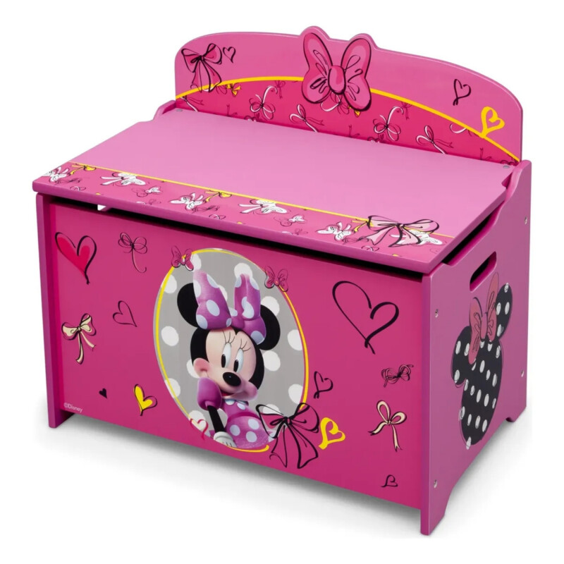 Baúl en madera Infantil para juguetes Disney Minnie Mouse Baúl en madera Infantil para juguetes Disney Minnie Mouse