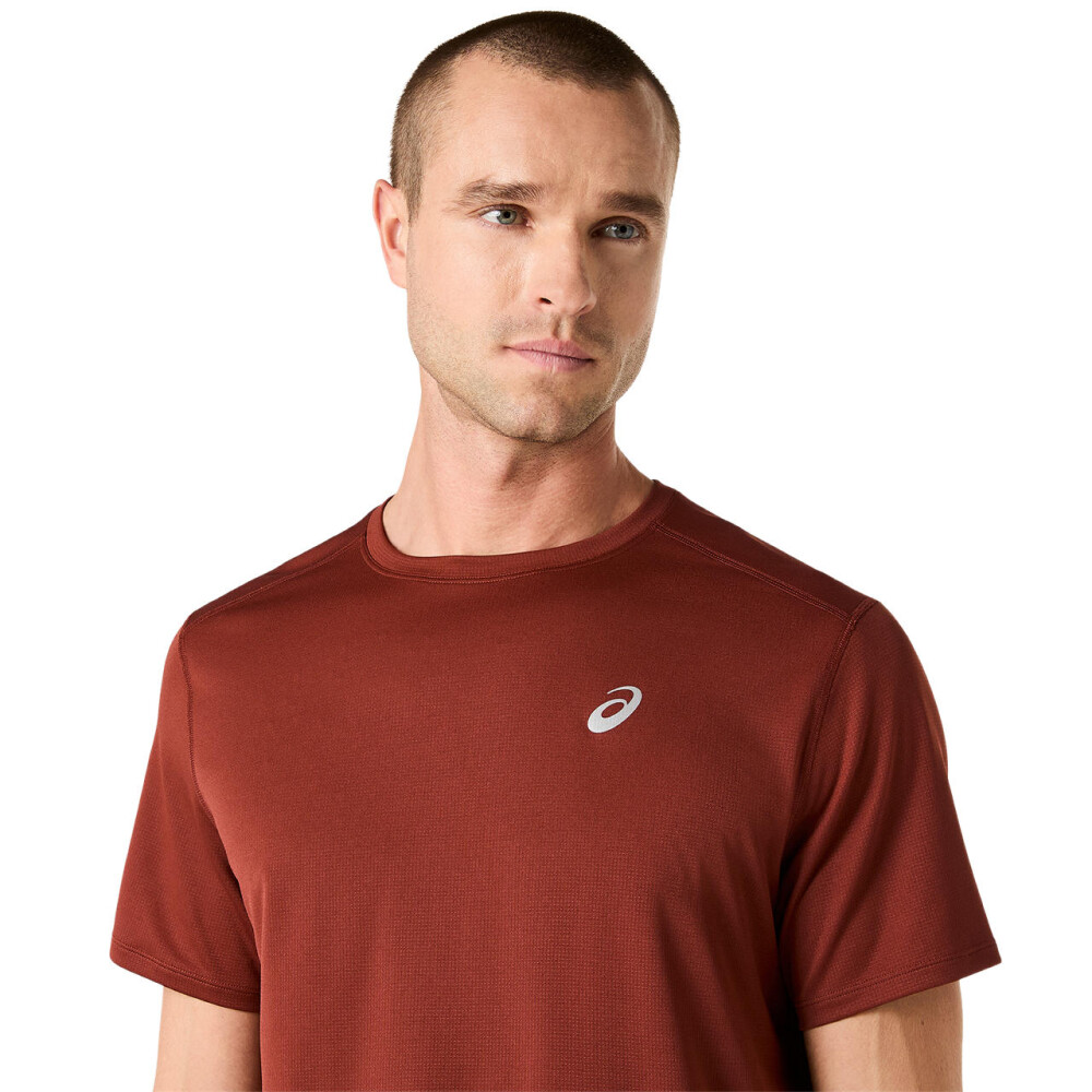 Polo Running Asics Silver SS Top Hombre Singed Red