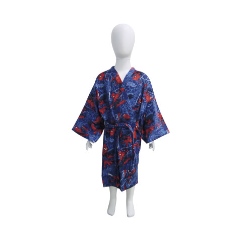 Bata de Baño Infantil Velour Talle P al G SPIDERMAN AZUL