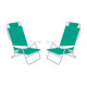 Set X 2 Sillas Summer 6 Posiciones Aluminio VERDE