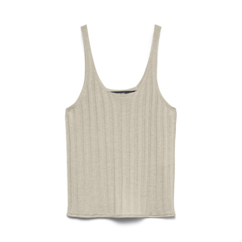 VMLULA LINEN SL O-NECK TOP NOOS OATMEAL