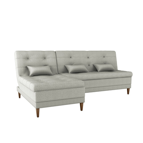 Sillón Cama con Chaise Izquierdo y derecho - Nice Gris claro Wood