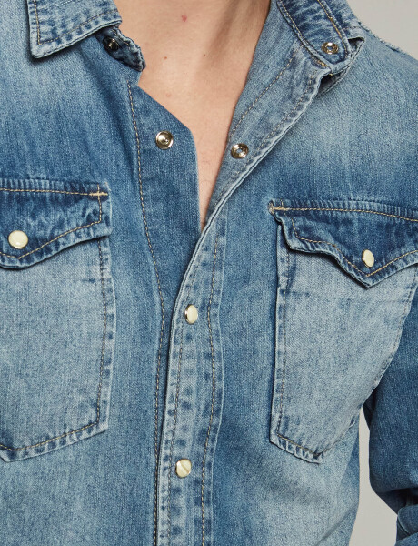 Camisa m/l jean Camisa m/l jean