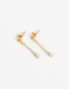 Aros Colgantes Cortos Cubic zirconia Aros Cortos Mystic Bañado En Oro - Dorado