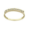 Anillo de compromiso medio sin fin de oro amarillo 18k con cironias Anillo de compromiso medio sin fin de oro amarillo 18k con cironias