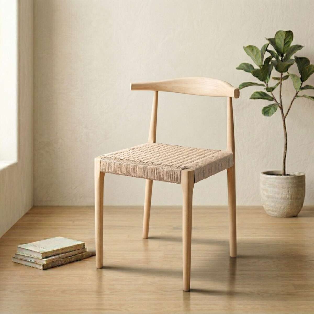 Silla de Comedor Madera Natural Beige Hawai - Origen 