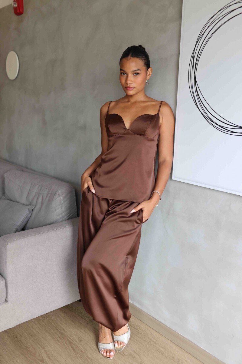 PANTALON BALI MARRON