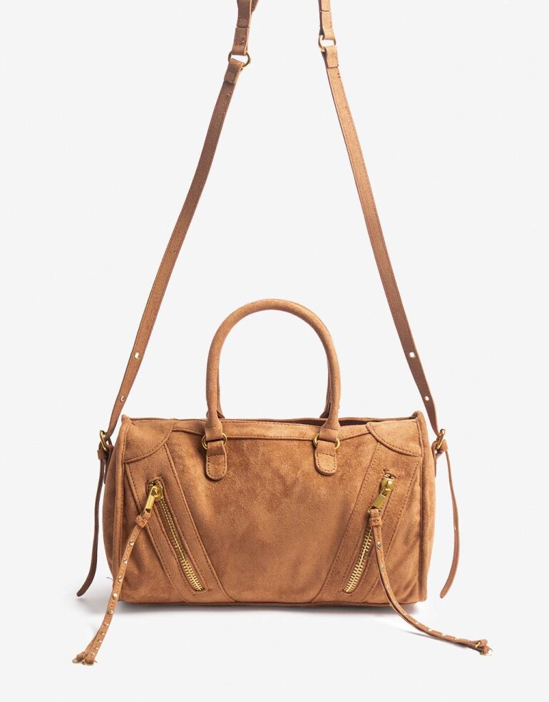 City Cartera Formato City Con Cierres - Marron Suela