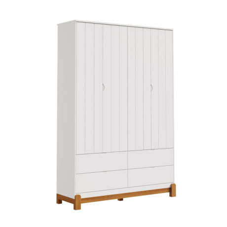 Ropero 4 Puertas 4 Cajones Lotus Blanco