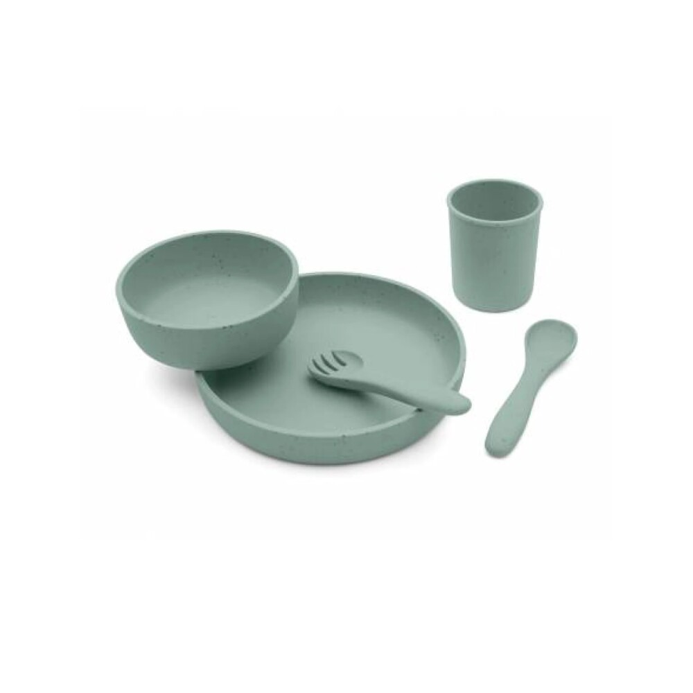 Set alimentacion silicona completo KIKAKBOO verde