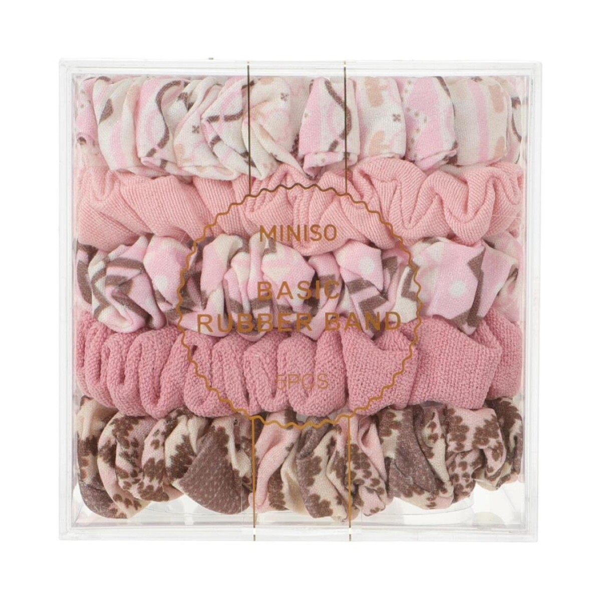 Goma de cabello 5pcs - rosa 