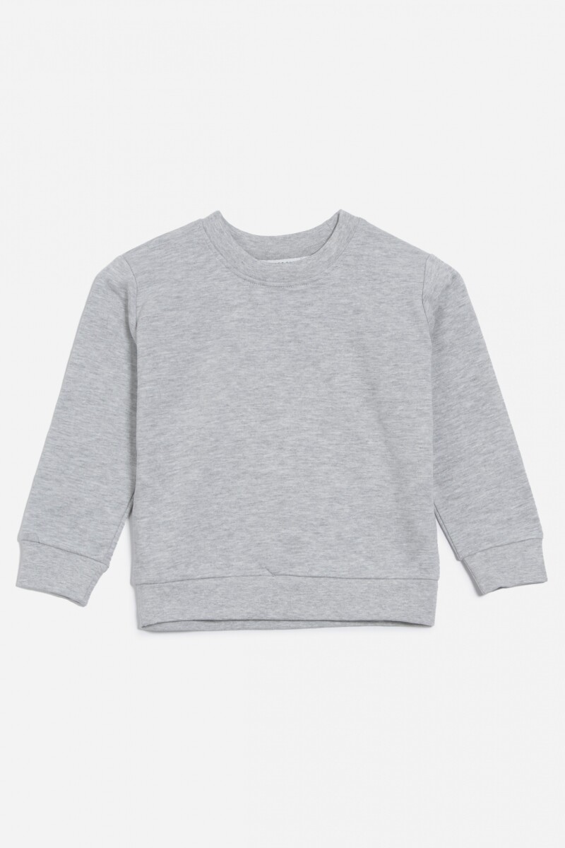 Sweatshirt cuello a la base GRIS MELANGE