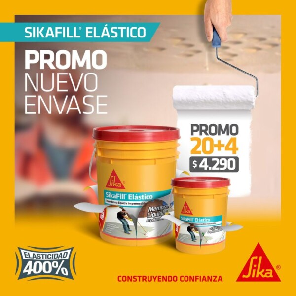 SIKAFILL ELASTICO MEMBRANA LIQUIDA 20 + 4 LT - BLANCA SIKAFILL ELASTICO MEMBRANA LIQUIDA 20 + 4 LT - BLANCA