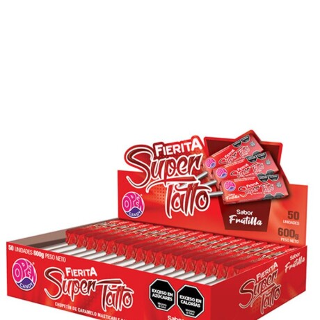 CHUPETIN FIERITA TATTOO FRUTILLA X50UPALETA MASTICABLE 600GRS CHUPETIN FIERITA TATTOO FRUTILLA X50UPALETA MASTICABLE 600GRS