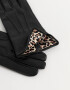 Guantes Varios Noche Guantes Con Animal Print - Negro
