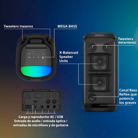 Parlante Sony Serie X SRS-XV800 Negro