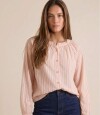 Blusa A Rayas Rosa