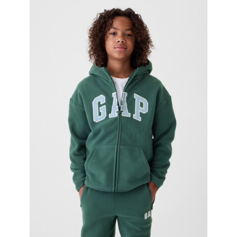 F PF LOGO HOOD MOORES GREEN