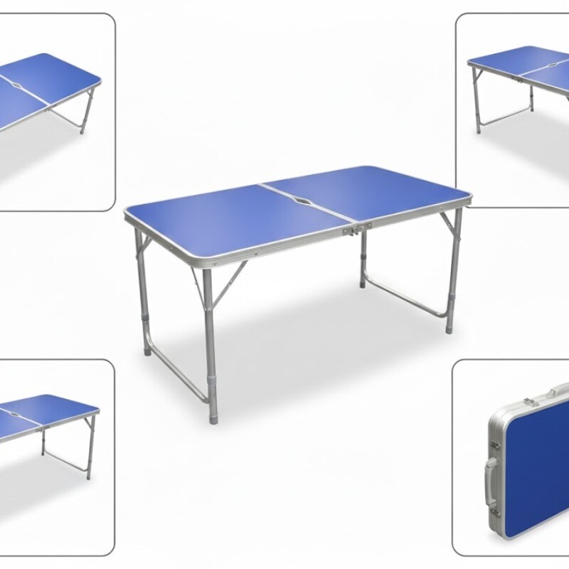 Mesa Plegable Melamínica Tipo Valija Para Camping Mesa Plegable Melamínica Tipo Valija Para Camping